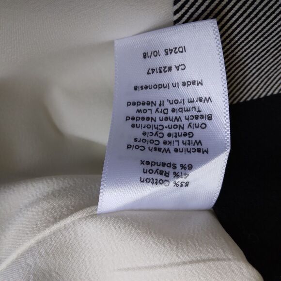 Talbots Pencil Skirt Black and White Checkered Plaid Women's Size 2 - Picture 5 of 9